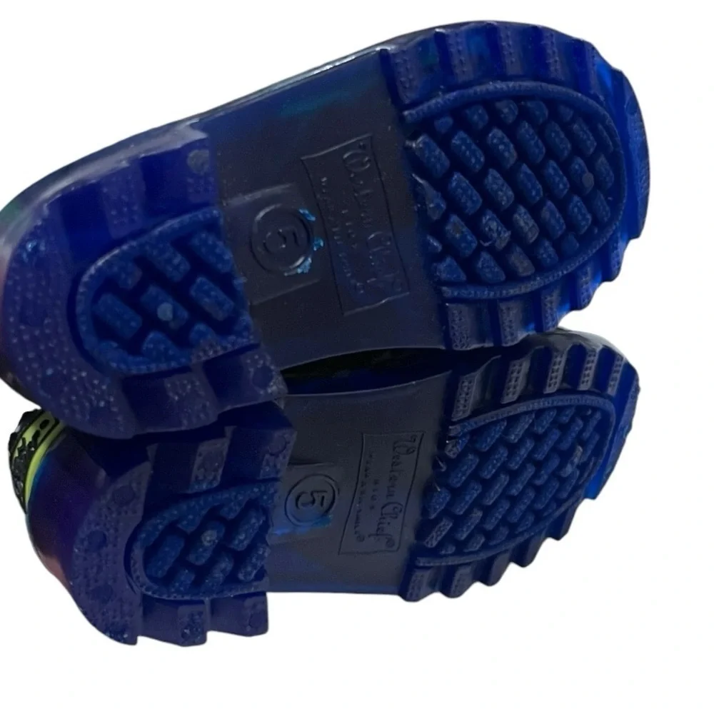 NEW Western Chief Kids Light-Up Waterproof Rain Boot, Drag Race, Toddler
